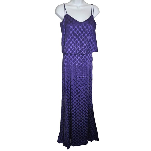 Halston Heritage Dresses & Skirts - Halston Heritage Tiered Maxi Dress Purple Acai Berry NWT Size‎ 2 Modern Glam